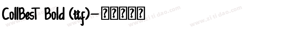 CollBesT Bold (ttf)字体转换